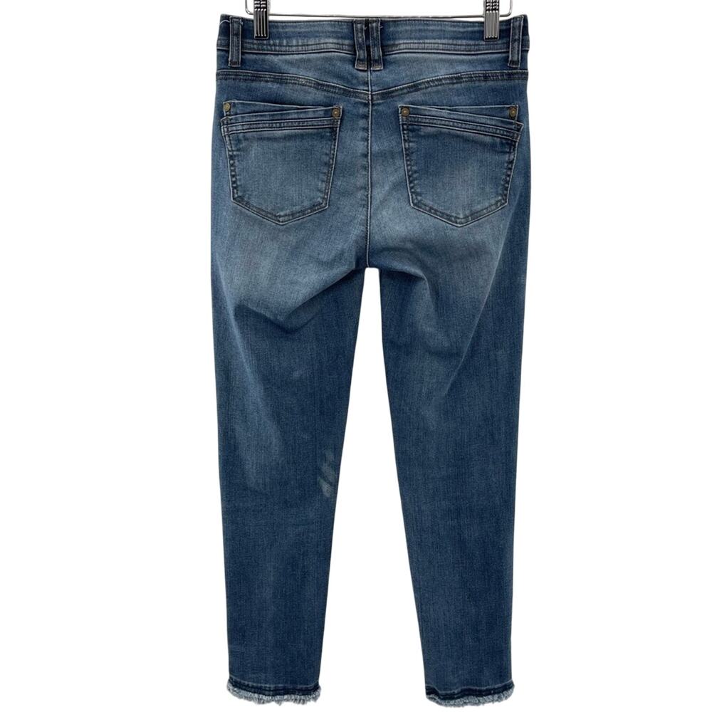 Democracy 'Ab'Solution Lightly Distressed Slimming Stretch Skinny Jeans Size 2 - Picture 6 of 9